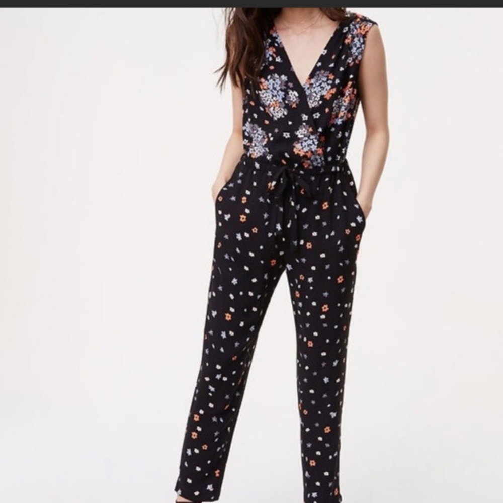 Loft Floral Jumpsuit XS